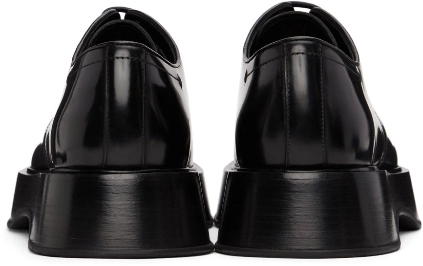 Dolce & Gabbana Black Leather Derby Shoes